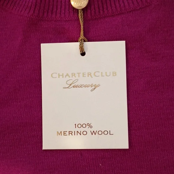 NWT Merino Charter Club woman's wool sweater XL - Picture 3 of 4